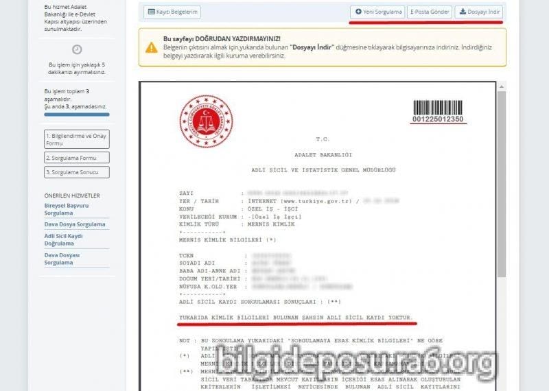 edevlet sicil kaydi sorgulama - Bilgideposu