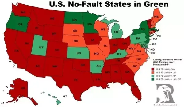 USA states - no-fault insurance